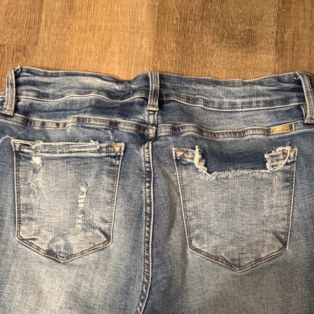 KanCan Blue Distressed Cropped Jeans - Picture 10 of 10
